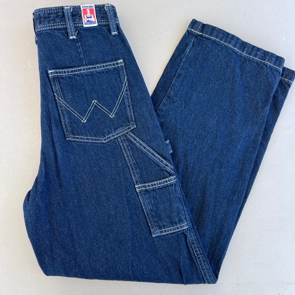 Wrangler Dark Blue High-Rise Wide Leg Jeans - Picture 6 of 16